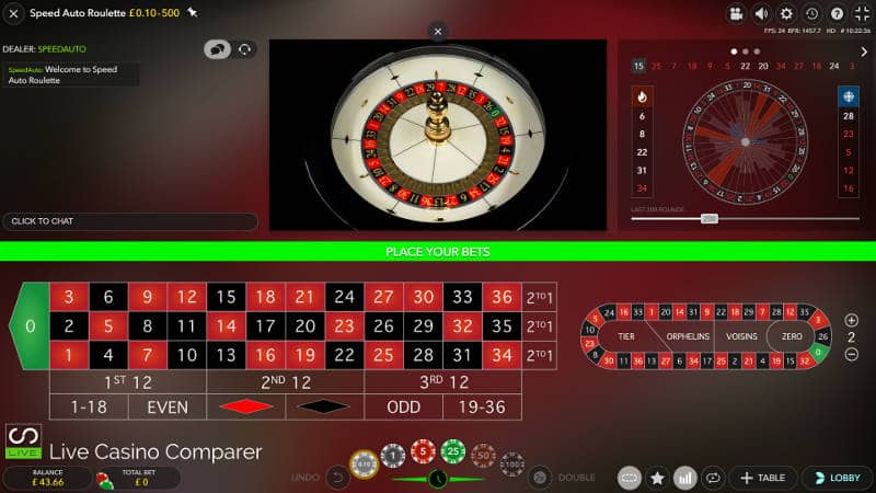 evolution speed auto roulette mixed view