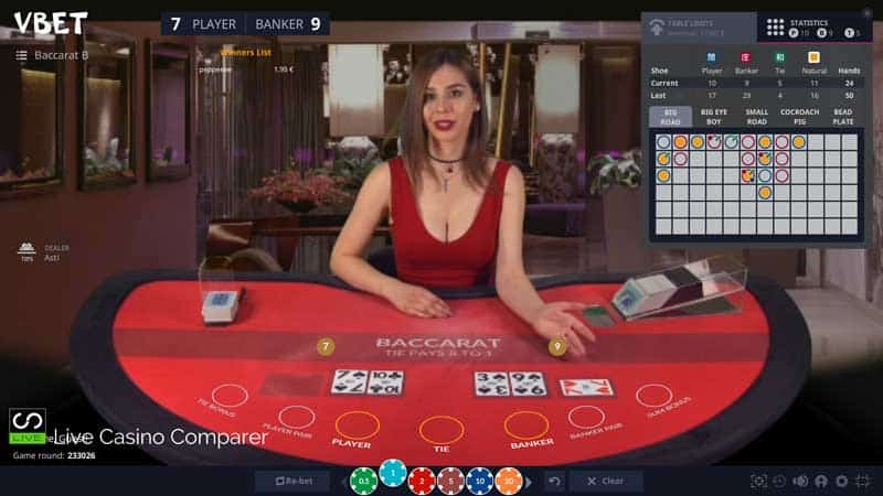 betconstruct Single Player live Baccarat